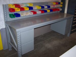 Maximus "Ultimate" Workbench w/ 2 Drawer Units and 45 (PB54-3) Bins