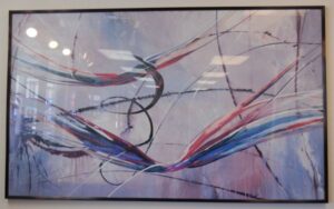 Art Print 10 - Color Swirl - Black Frame - Used