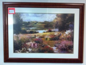 Art Print 26 - Flower Garden by River - Used