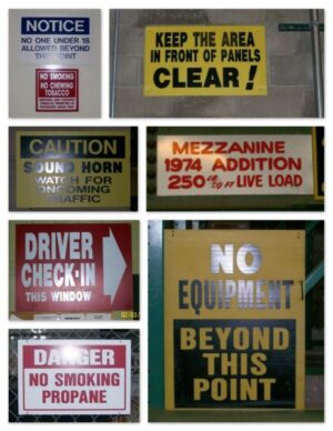 Warehouse Sign Examples #1