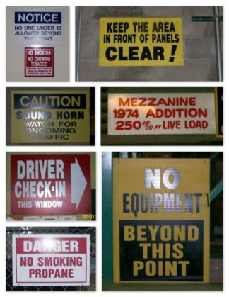 Warehouse Sign Examples #1