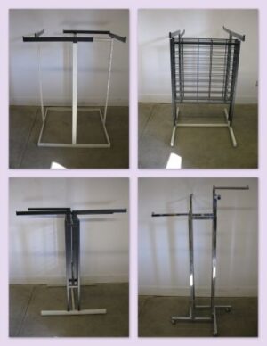 Clothes Racks Square 4-Way (Assorted Styles) - Used