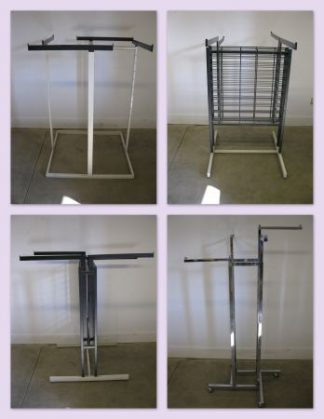 Clothes Racks Square 4-Way (Assorted Styles) - Used