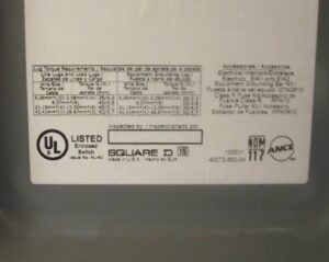 Square D General Duty Safety Switch D323N / 100 AMP Fused Knife Switch - Used - Image 8