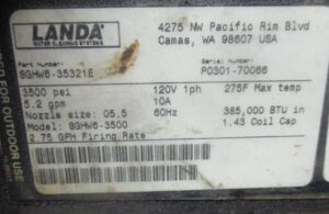 Landa Pressure Washer Model SGHW6-3500 - Refurbished - Image 4
