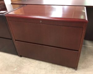 2-Drawer OFS 36" Wide Cherry Veneer Lateral File - Used