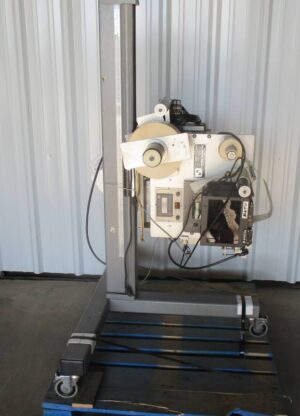 SATO Model M-8485Se Barcode Printer With Labeling Systems Model 20-31 - Used