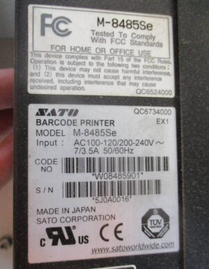 SATO Model M-8485Se Barcode Printer With Labeling Systems  Model 20-31 - Used - Image 9