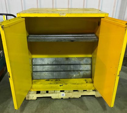 18"x43"x44" (@ 30 Gallon) Yellow Flammable Cabinet #UC2 - Used - Image 2