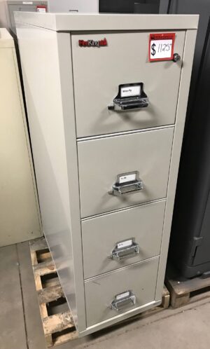 4-Drawer Fireking Letter Size Gray Fireproof File Cabinets  - Used