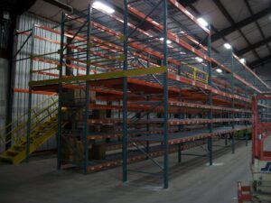 Rack Supported Mezzanine for Zip's - New Hampton, IA