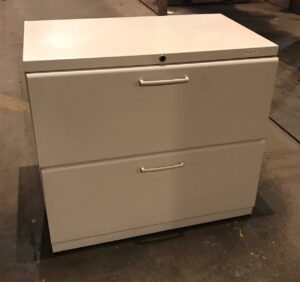 2-Drawer Teknion 30" Wide Putty Lateral Files - Used
