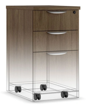 Alternative view of Harmony Mobile Pedestal BBF 15.5"W x 28.5"H x 22"D - New