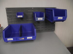 Louvered 19”x35” Steel Wall Plates (For Hanging Parts Bins) – Used - Image 3