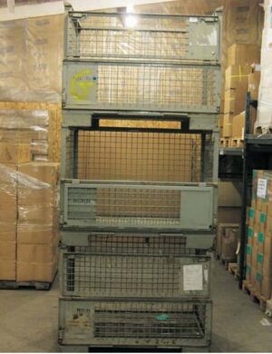 Rigid Steel Baskets with Wood Deck & Front Drop Gate - Used