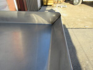 Wall-Mount Stainless Steel Table with Single Leg Base & 5" Backsplash #505 - Used - Image 6