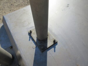 Wall-Mount Stainless Steel Table with Single Leg Base & 5" Backsplash #505 - Used - Image 8