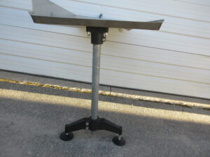 Wall-Mount Stainless Steel Table with Single Leg Base & 6" Backsplash #506 - Used - Image 4