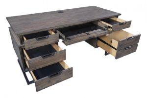 Alternative view of Aspenhome Harper Point Executive Desk- New