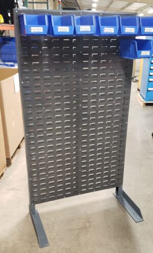 Akro-Mils Single-Sided Louvered Floor Rack (Bins Not Included) – New Surplus