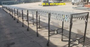 56' Long (Extended) Best Flex 200 Flexible & Expandable Roller Conveyor - Used