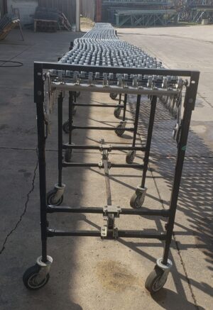 56' Long (Extended) Best Flex 200 Flexible & Expandable Roller Conveyor - Used - Image 3