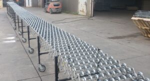 56' Long (Extended) Best Flex 200 Flexible & Expandable Roller Conveyor - Used - Image 6