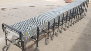 56' Long (Extended) Best Flex 200 Flexible & Expandable Roller Conveyor - Used - Image 9