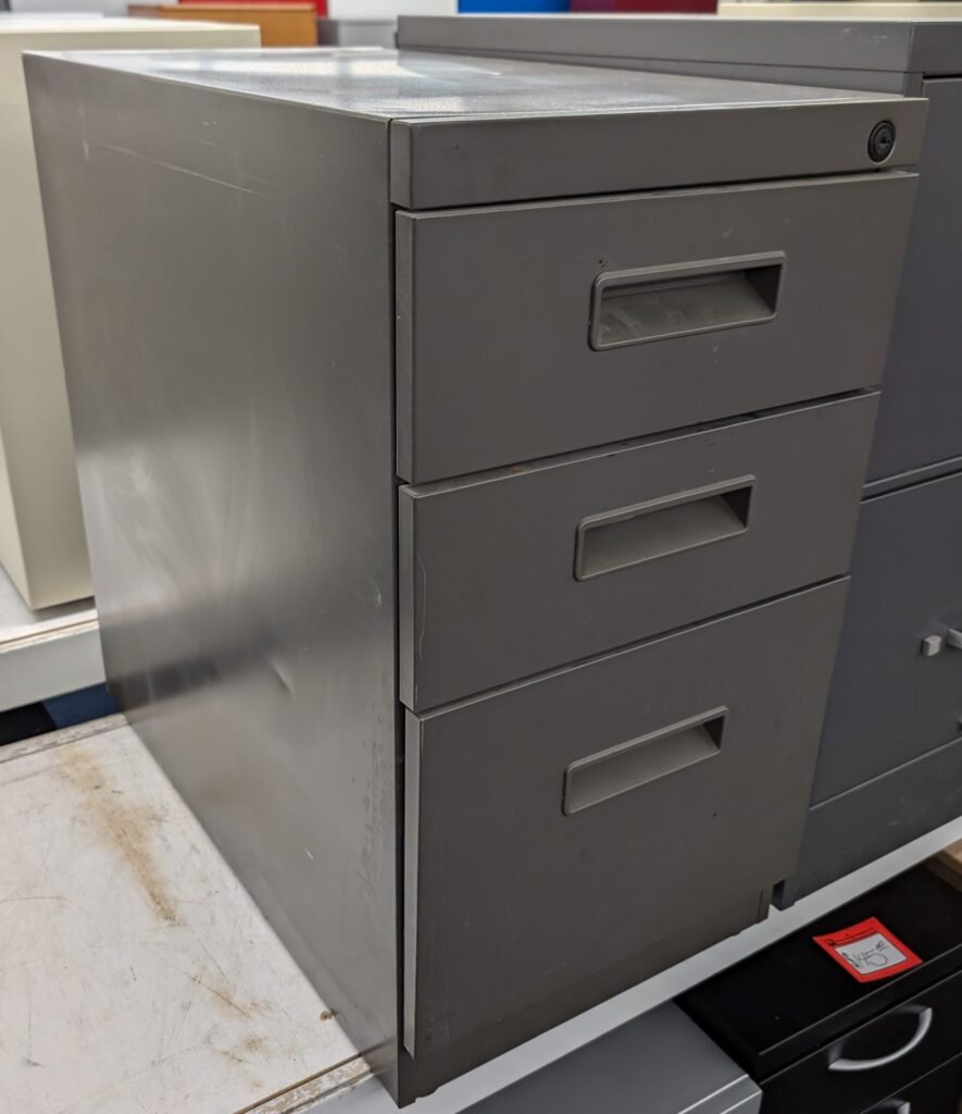 Brown Steel Box/Box/File Pedestal File- Used