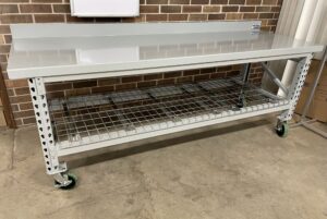 Maximus HD "Standard" Workbench w/ Casters & Full Wire Undershelf - New Surplus