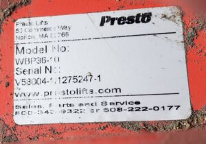 **SOLD** Presto 40"x48" 1000# Cap. Portable Power Lift Table with Accordion Skirting / Used (PL1) - Image 6