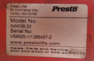 Presto 48"x48" 1500# Cap. Portable Power Lift Table w/ Turntable & Accordion Skirting / Used (PL3) - Image 8