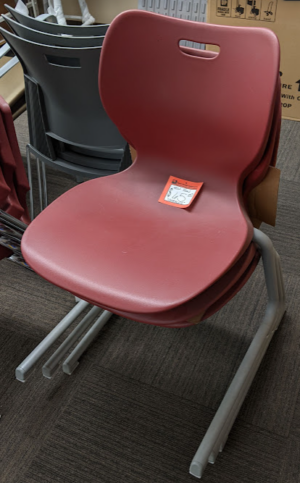 HON Red Plastic Stack Chair - New Surplus
