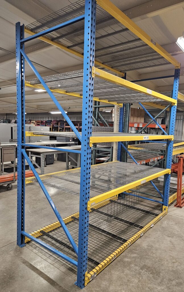 48” x 96” (9'6" Tall) Medium Duty Teardrop Shelving Used Welter