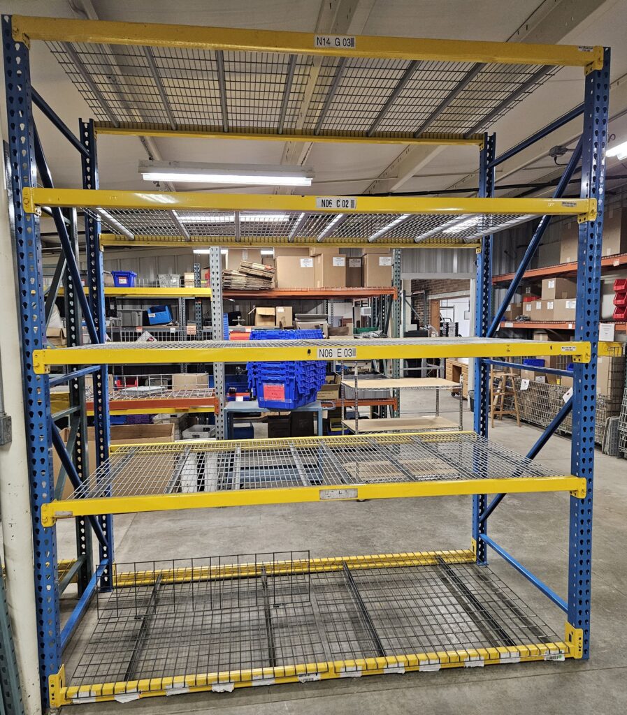 48” x 96” (9'6" Tall) Medium Duty Teardrop Shelving Used Welter