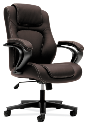 Alternative view of HON High-Back Executive Chair Black Vinyl HVL402 - New