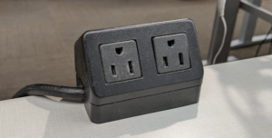 Steelcase Black Desk-Mounted 2-Outlet Power Block - Used