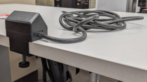 Alternative view of Steelcase Black Desk-Mounted 2-Outlet Power Block - Used