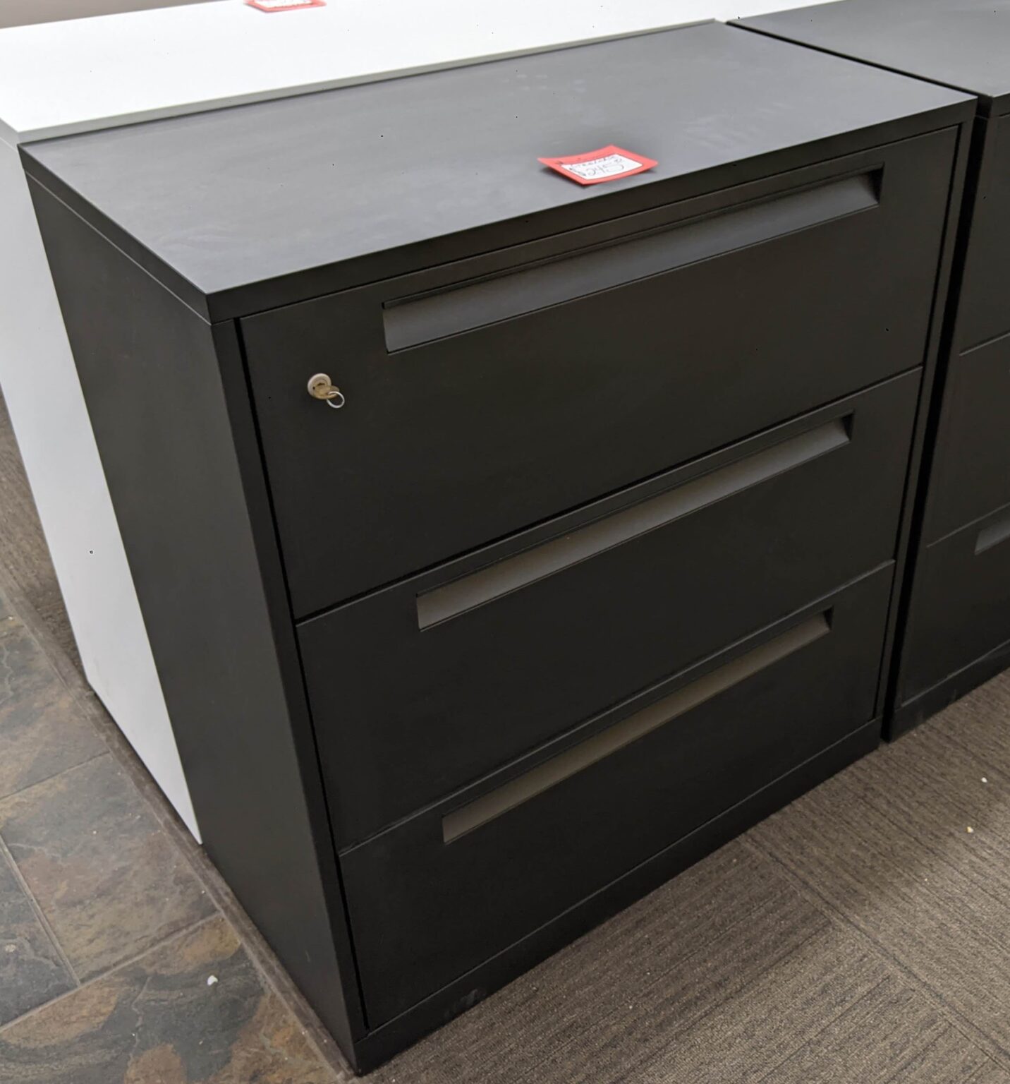 Steelcase Black 3-Drawer Lateral File - Used - Welter Storage