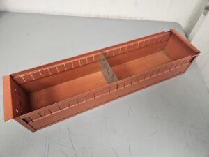 Steel 5-1/2"W x 23"L (4-1/2 Deep) Orange Parts Bins - Used - Image 4
