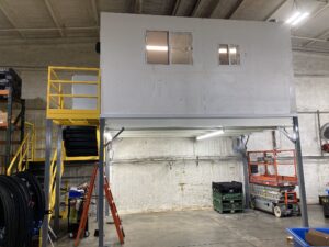Mezzanine & Stairs Project for a Modular Office - Peosta, IA