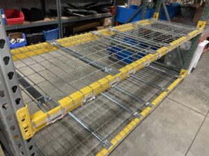 30” Deep x 96” Long Teardrop Pallet Rack Shelving w/ New 3-Channel Decks - Used - Image 3