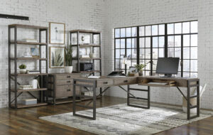 Alternative view of Aspenhome Grayson Cinder Grey L-Shaped Desk - New