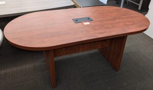 Harmony 6'x3' Cherry Conference Table w/ Blank Black Grommet - New