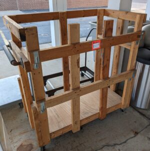 Handmade Wooden Cart with Removable Side - Used