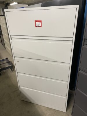 White 5-Drawer 36"W Lateral Files - Used