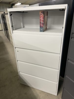 Alternative view of White 5-Drawer 36"W Lateral Files - Used