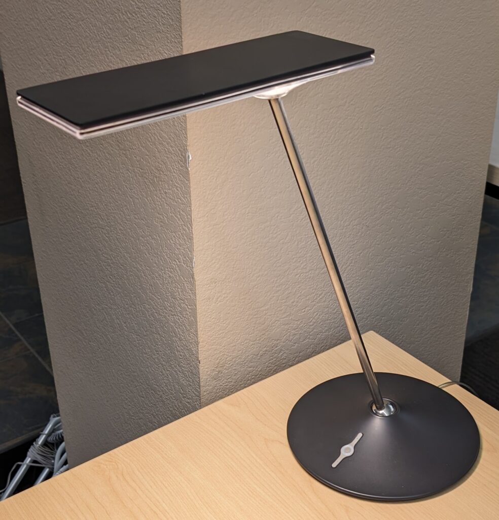 Humanscale Horizon LED Black/Chrome Freestanding Desk Lamp - Used