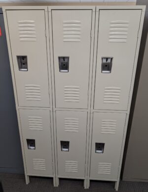 Putty 12"W x 15"D x 36"H Double-Tier Lockers - New Surplus