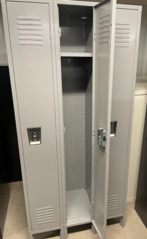 Alternative view of Dove Gray 12"W x 18"D x 72"H Single-Tier Lockers - New Surplus